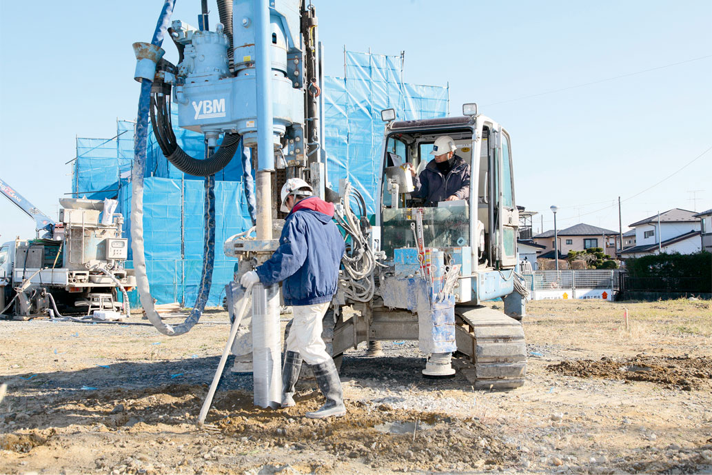 軟弱地盤の地盤改良工事